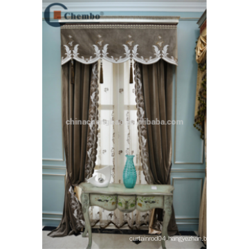 China supplier turkish curtains embroidery velvet drapes